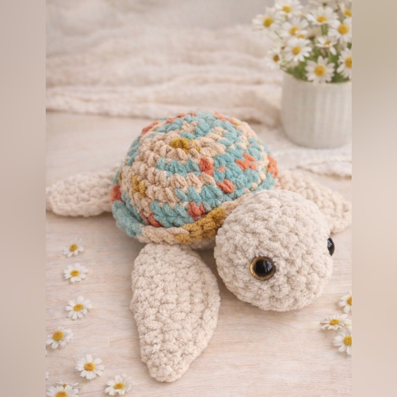 Handmade Crochet Turtle Plush Amigarumi - Picture 6 of 6